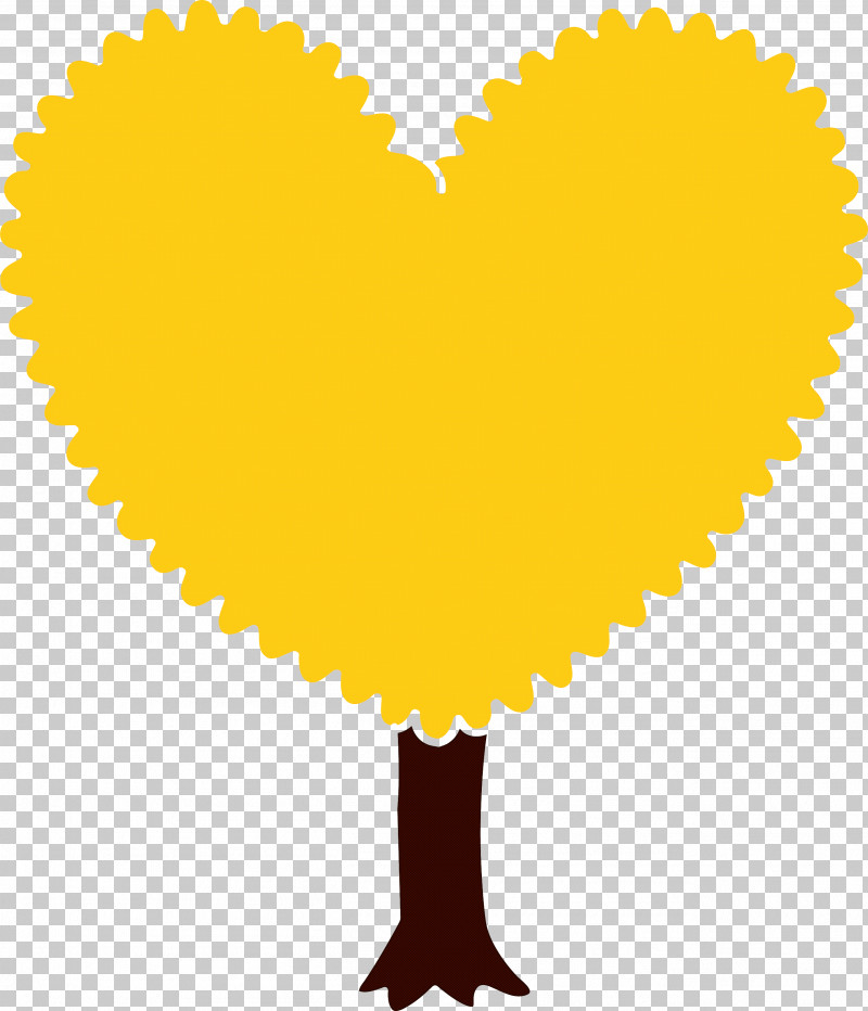 Heart Yellow Love Heart PNG, Clipart, Abstract Tree, Cartoon Tree, Heart, Love, Tree Clipart Free PNG Download