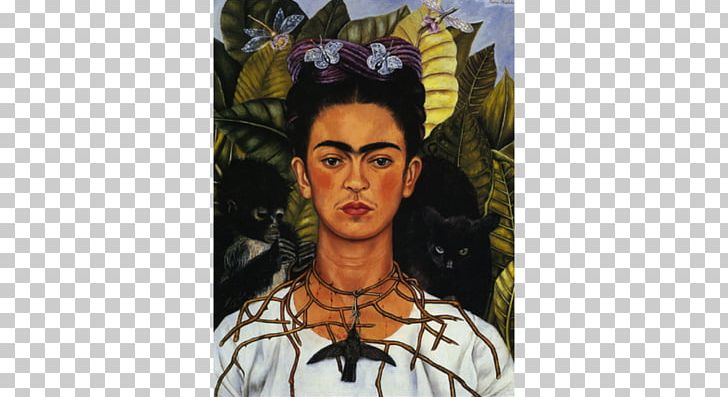 Self-Portrait With Thorn Necklace And Hummingbird Frida Kahlo Museum Painting PNG, Clipart, Art, Artist, Canvas, Diego Rivera, Drawing Free PNG Download