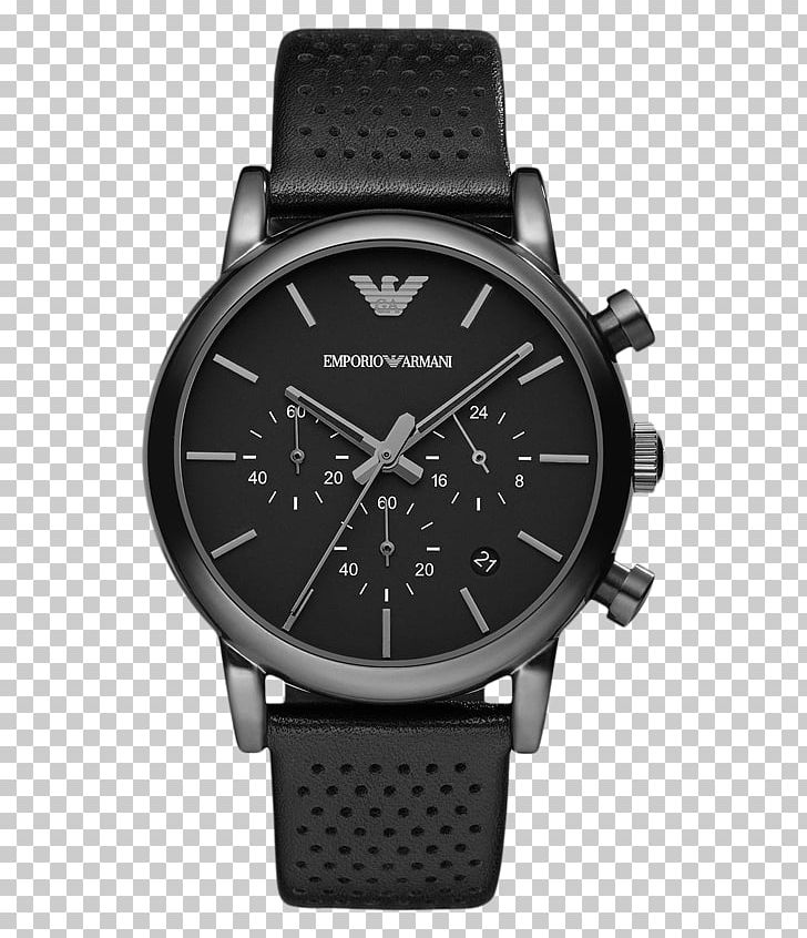 Emporio Armani AR1737 Watch Black Leather Strap Chronograph PNG, Clipart, Accessories, Armani, Black, Black Leather Strap, Brand Free PNG Download