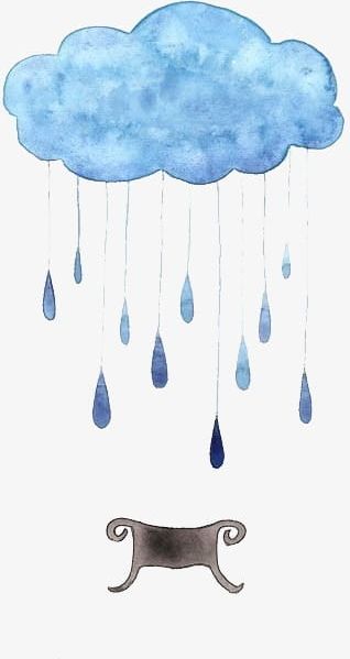 Rain PNG, Clipart, Blue, Clouds, Color, Hand, Hand Painted Free PNG Download