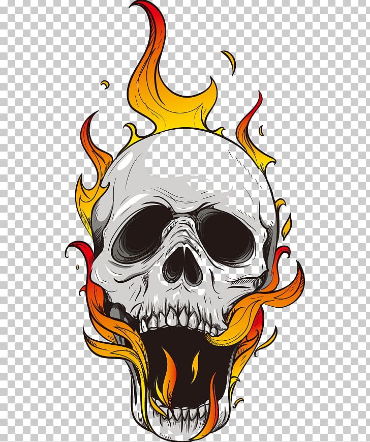 Flame Skull Computer File PNG, Clipart, Adobe Illustrator, Art, Blue Flame, Bone, Cartoon Flame Free PNG Download