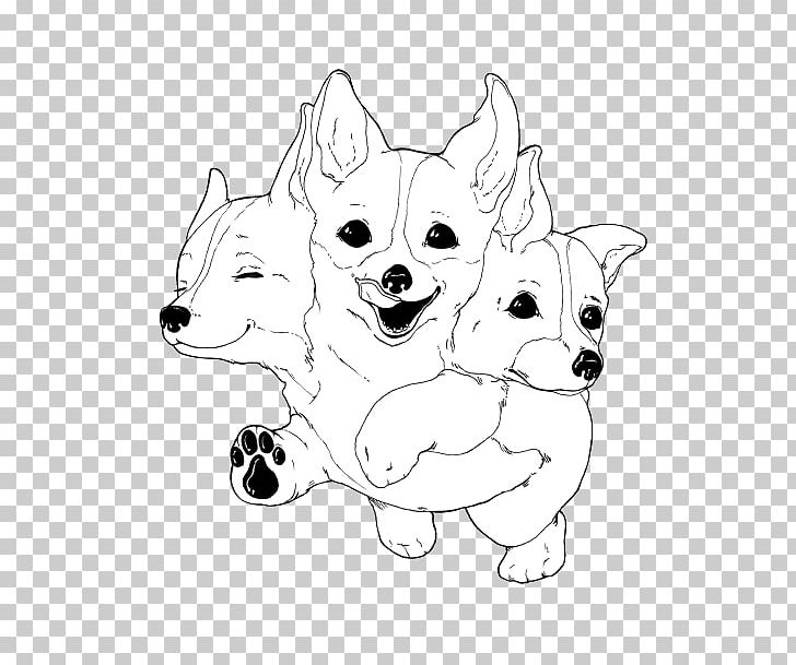Dog Breed Pembroke Welsh Corgi Puppy Cat Whiskers PNG, Clipart, Anim, Animals, Artwork, Black And White, Breed Free PNG Download
