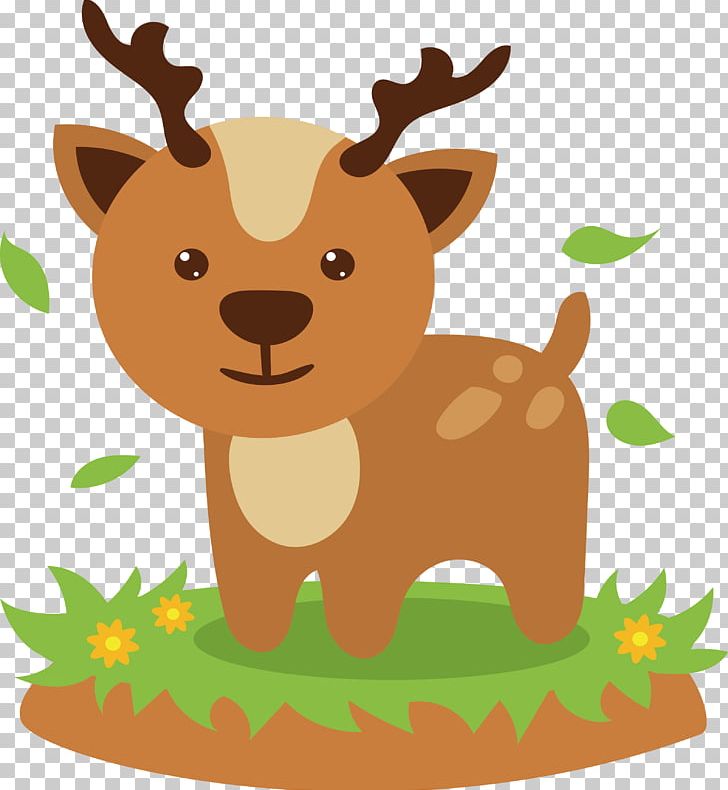 Deer Cartoon PNG, Clipart, Animal, Animals, Antler, Carnivoran, Christmas Deer Free PNG Download