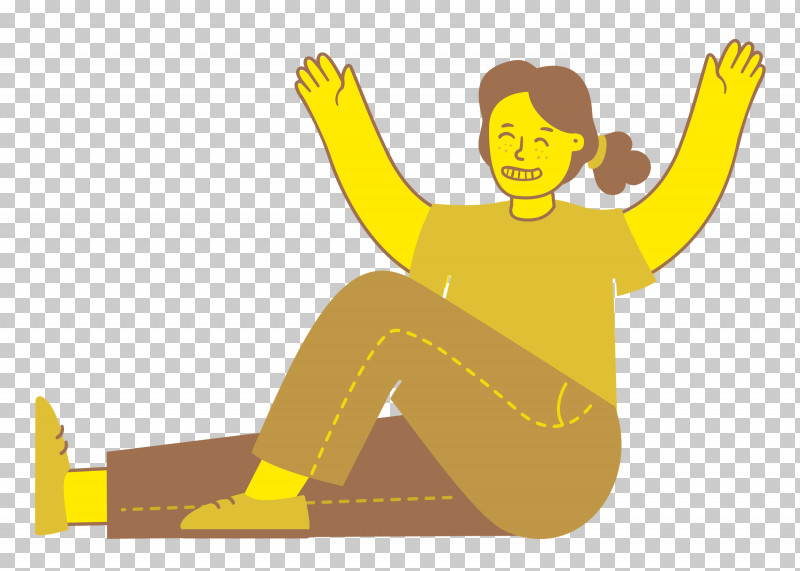 Sitting On Floor Sitting Woman PNG, Clipart, Behavior, Cartoon, Girl, Happiness, Hm Free PNG Download