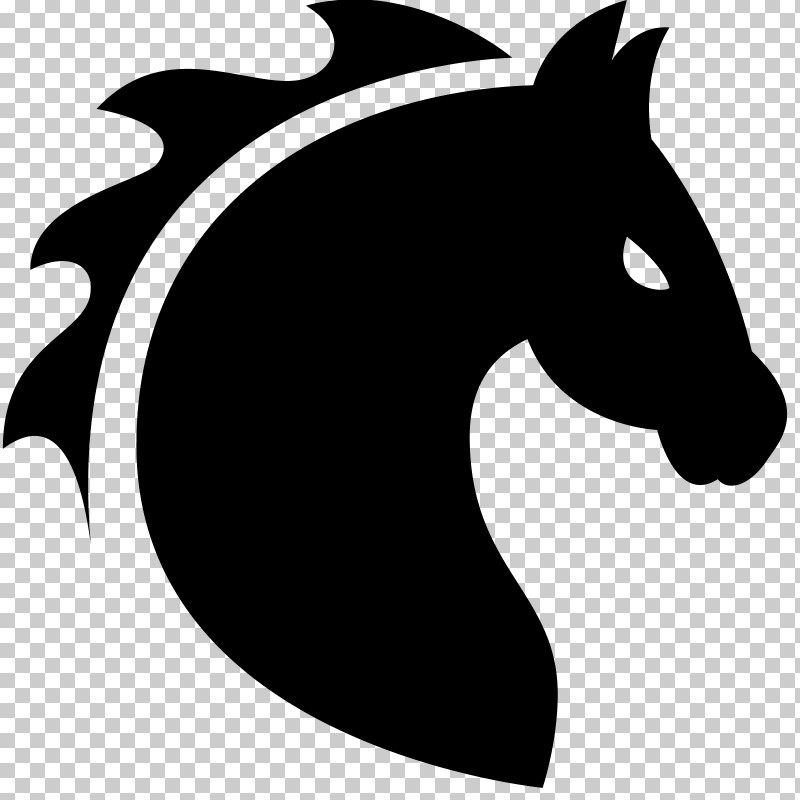Black-and-white Snout Font Mane Horse PNG, Clipart, Blackandwhite, Horse, Logo, Mane, Snout Free PNG Download