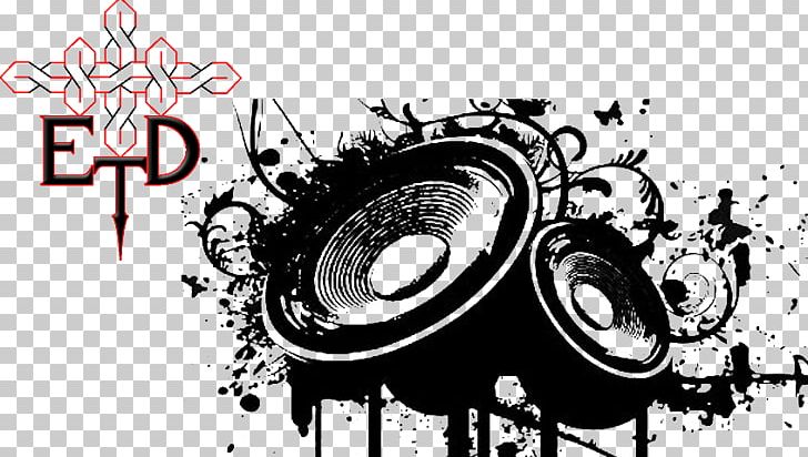 Tattoo Loudspeaker Goatfest Live Music Festival Trash Polka PNG, Clipart, Art, Automotive Tire, Black And White, Brand, Disc Jockey Free PNG Download