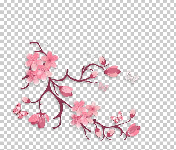 Flower Branch Floral Design Petal Twig PNG, Clipart, Blossom, Branch, Cherry, Cherry Blossom, Falling Free PNG Download