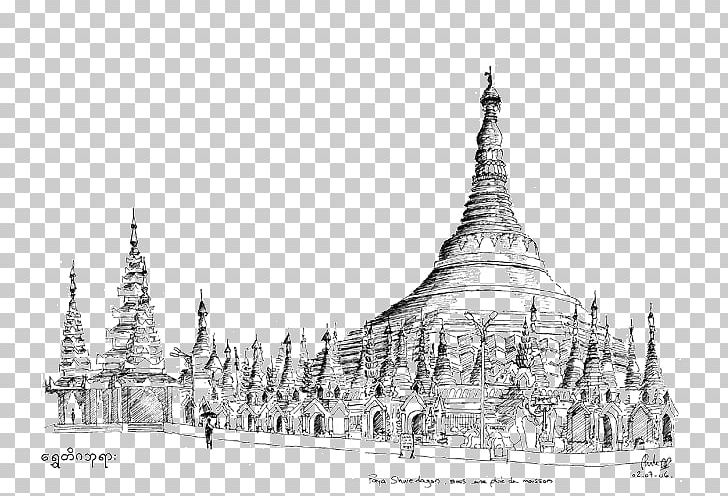Shwedagon Pagoda Temple Drawing Burmese PNG, Clipart, Building, Burma, Burmese Alphabet, Carnet De Voyage, Chose Free PNG Download