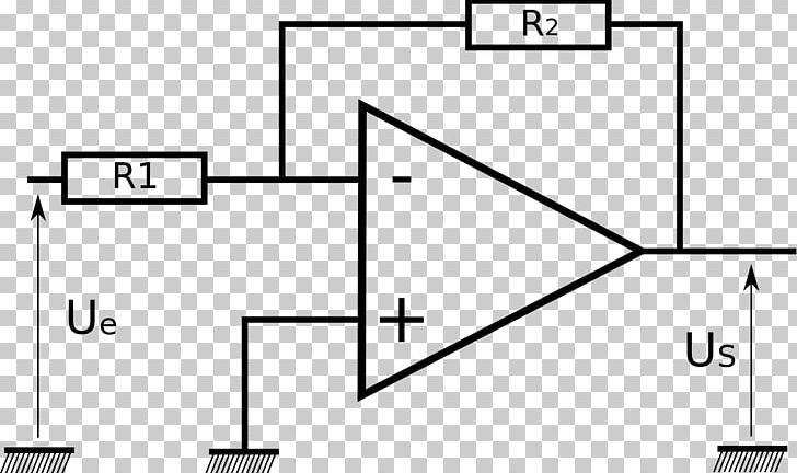 Operational Amplifier Electronic Circuit Virtual Ground Electronics PNG, Clipart, Amplifier, Analogue Electronics, Angle, Area, Black And White Free PNG Download