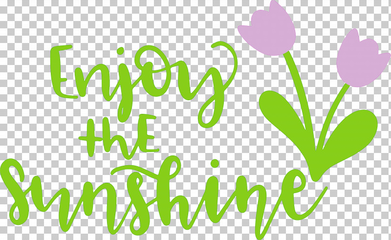 Sunshine Enjoy The Sunshine PNG, Clipart, Floral Design, Green, Happiness, Leaf, Line Free PNG Download