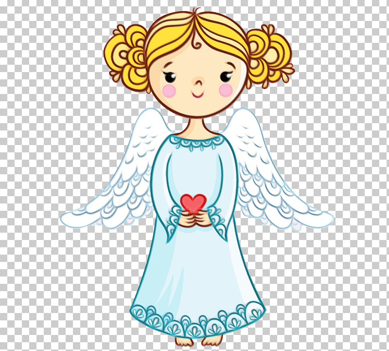 Angel Cartoon Gesture PNG, Clipart, Angel, Cartoon, Gesture, Paint, Watercolor Free PNG Download