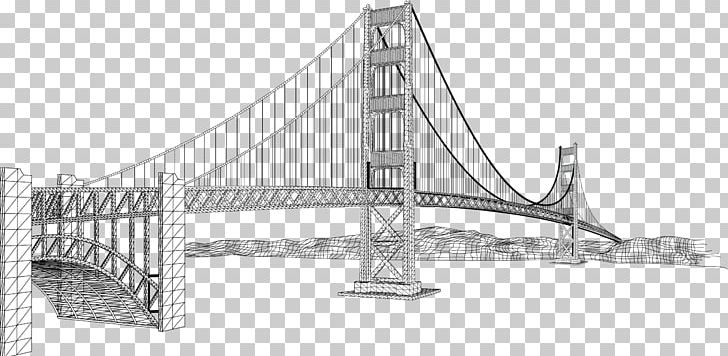 Golden Gate Bridge Ampera Bridge Euclidean PNG, Clipart, Angle, Architecture, Arrow Sketch, Background, Black And White Free PNG Download