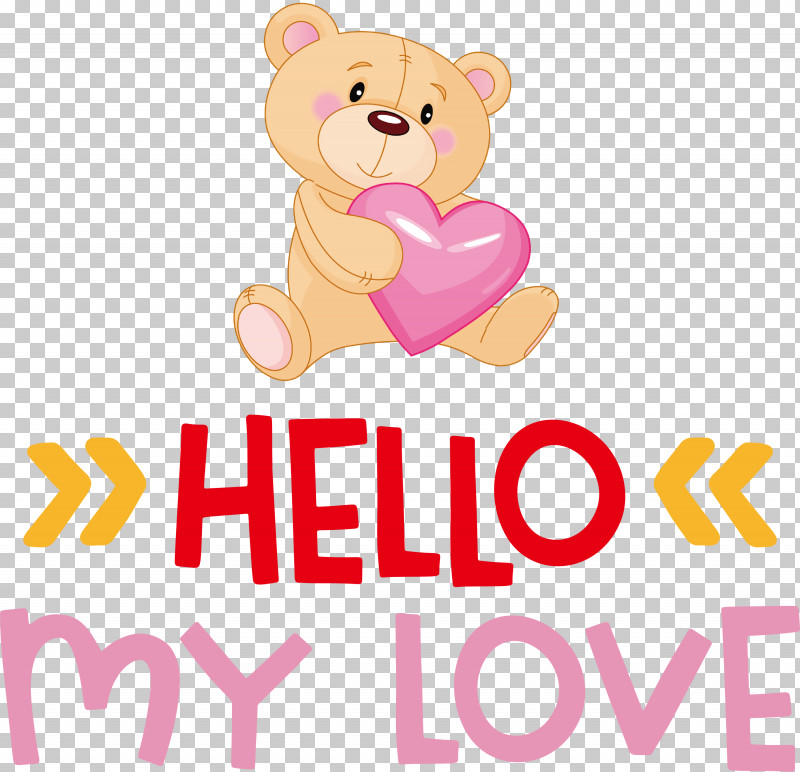 Hello My Love Valentines Day Quote PNG, Clipart, Bears, Biology, Cartoon, Hello My Love, Science Free PNG Download