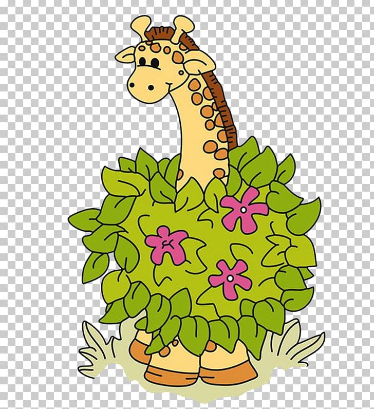 Floral Design Northern Giraffe Animal PNG, Clipart, Animal, Animal Figure, Art, Cartoon, Fauna Free PNG Download