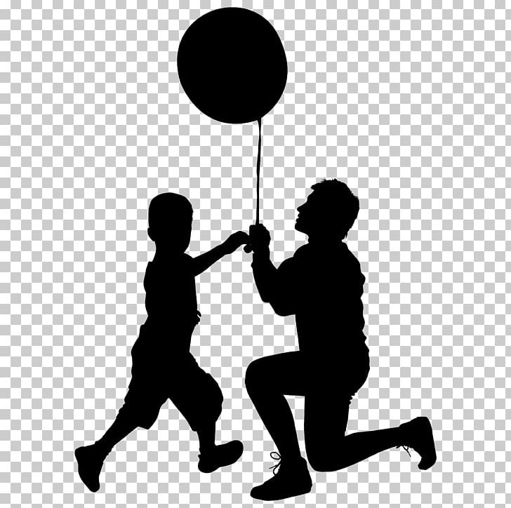 Silhouette Father Son Parent Png Clipart Animals Balloon Vector Black And White Child Daughter Free Png