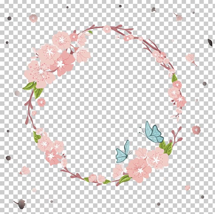Cherry Blossom Flower PNG, Clipart, Art, Blossom, Blue, Border, Branch Free PNG Download