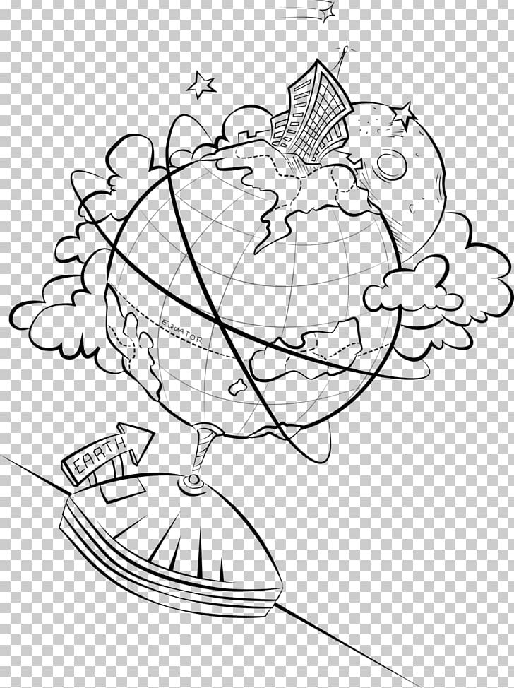 Line Art Earth Drawing Cartoon PNG, Clipart, Art, Artwork, Black And White, Cartoon, Circle Free PNG Download