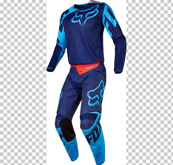 Tracksuit T-shirt Motocross Fox Racing Pants PNG, Clipart, Blue, Clothing, Clothing Accessories, Cobalt Blue, Dry Suit Free PNG Download