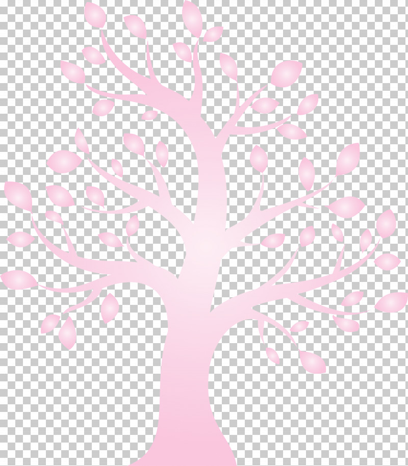 Pink Tree Branch Leaf Plant PNG, Clipart, Abstract Tree, Branch, Cartoon Tree, Flower, Leaf Free PNG Download