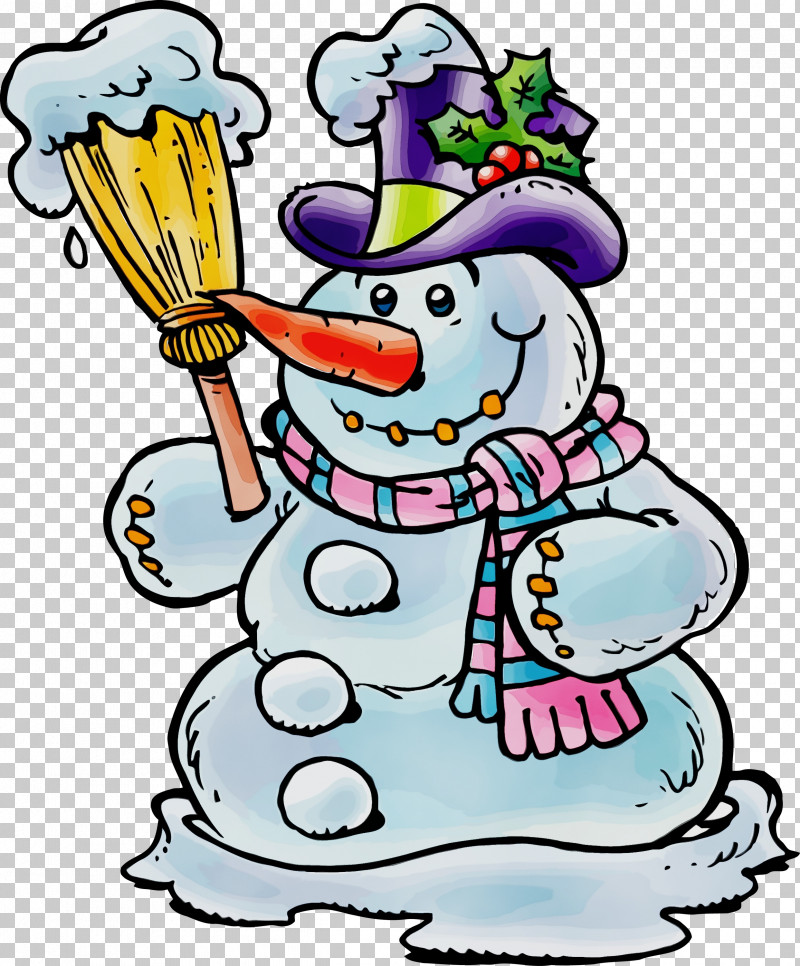 Snowman PNG, Clipart, Cartoon, Paint, Snowman, Watercolor, Wet Ink Free PNG Download