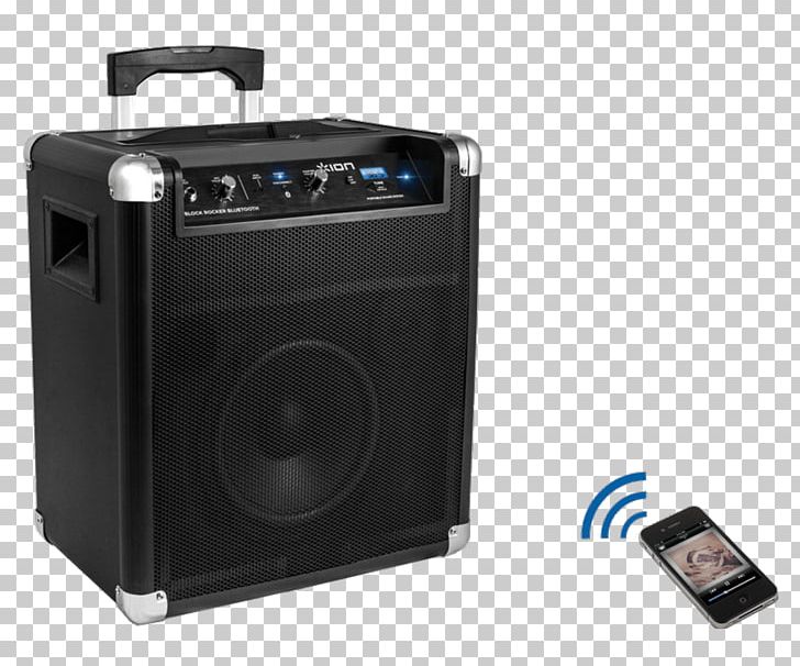Microphone Wireless Speaker Loudspeaker Bluetooth ION Audio PNG, Clipart, Audio, Audio Equipment, Audio Power, Bluetooth, Boombox Free PNG Download