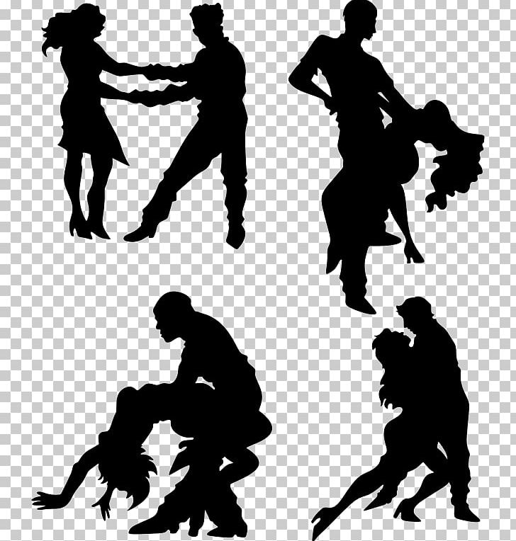 Modern Dance Silhouette Ballroom Dance PNG, Clipart, Animals, Art, Ballroom Dance, Black And White, Couple Free PNG Download