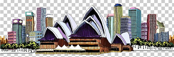 Sydney Opera House Drawing Painting Illustration PNG, Clipart, Building, Cities, City Landscape, City Silhouette, Condominium Free PNG Download