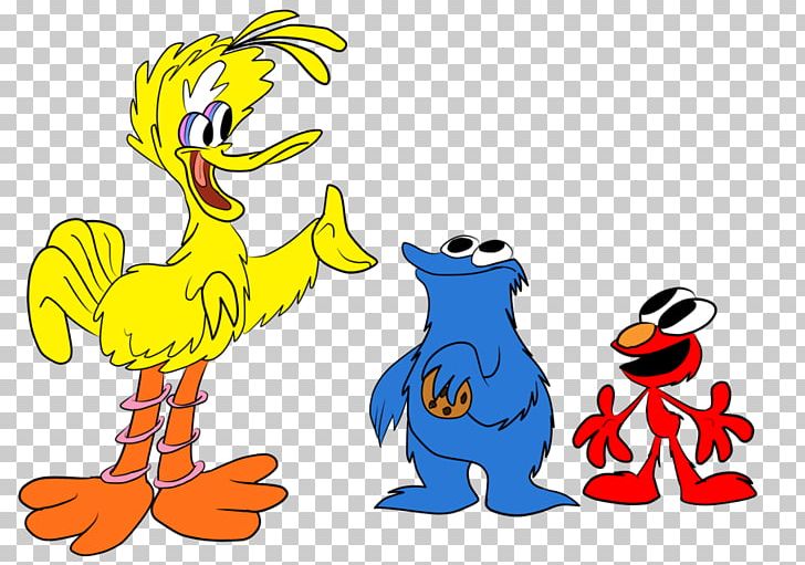 Duck Big Bird Elmo Cookie Monster PNG, Clipart, Animal Figure, Animals, Area, Art, Artwork Free PNG Download