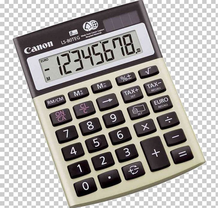 Calculator Electric Battery Canon LS-80 TEG Hardware/Electronic Number PNG, Clipart, Calculation, Calculator, Canon, Chart, Color Free PNG Download
