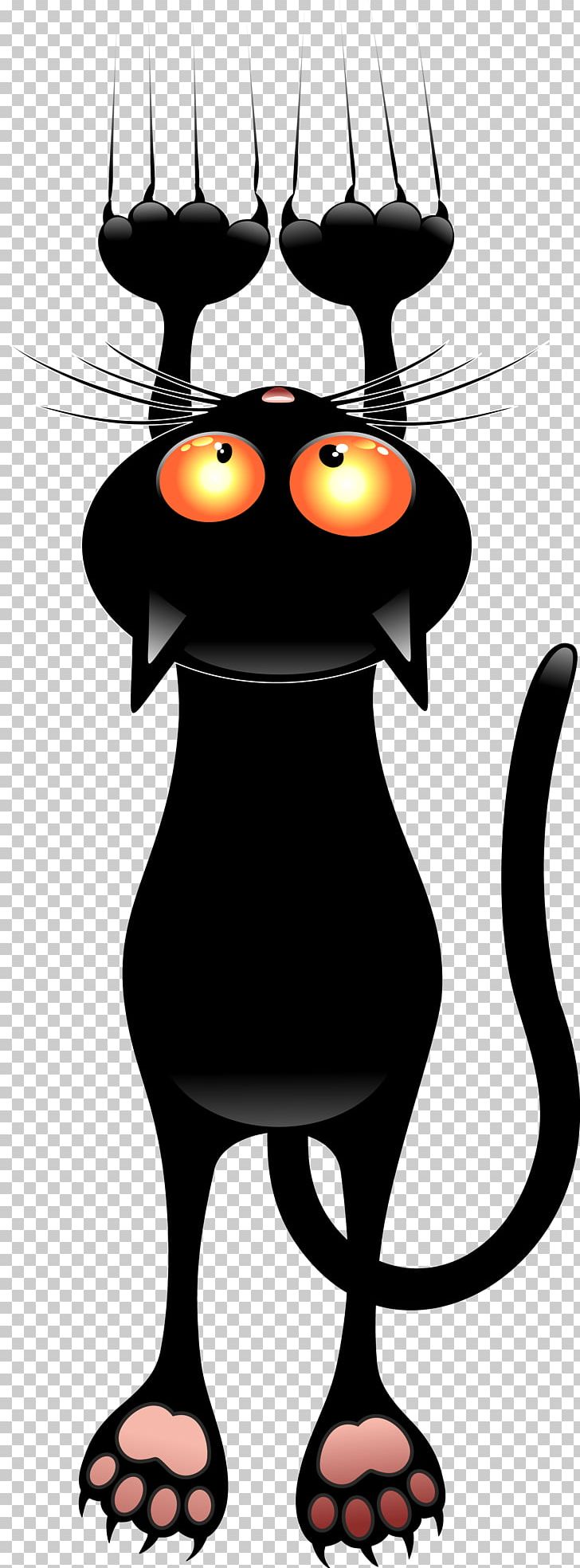 Black Cat Kitten PNG, Clipart, Beak, Bird, Black, Black Cat, Cartoon Free PNG Download