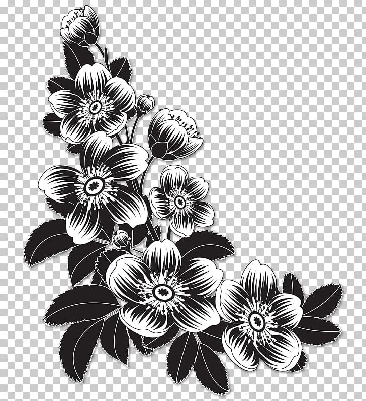 Flower PNG, Clipart, Black And White, Clip Art, Corner, Drawing, Encapsulated Postscript Free PNG Download