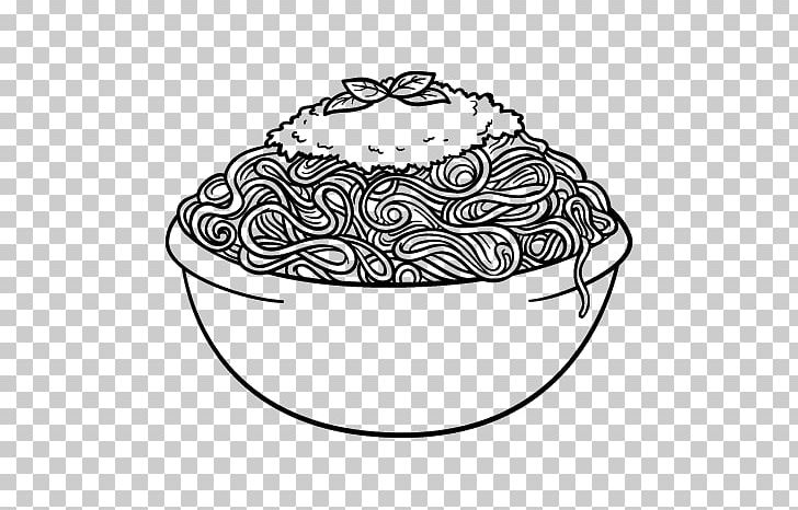 Spaghetti With Meatballs Pasta Italian Cuisine PNG, Clipart, Black, Black And White, Circle, Coloring Book, Coloring Page Free PNG Download
