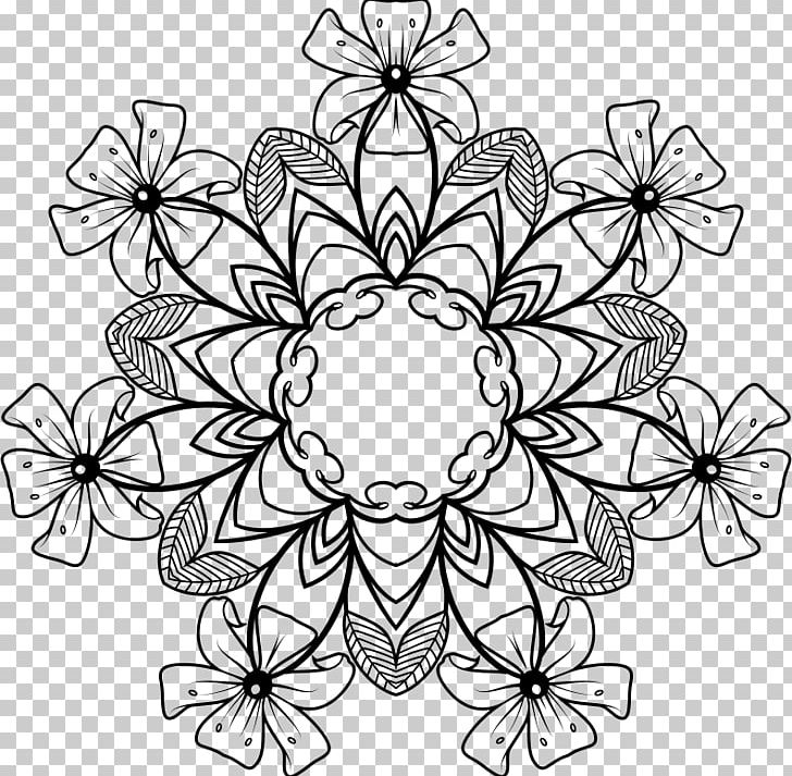 Floral Design Black And White PNG, Clipart, Art, Black And White, Circle, Computer Icons, Desktop Wallpaper Free PNG Download