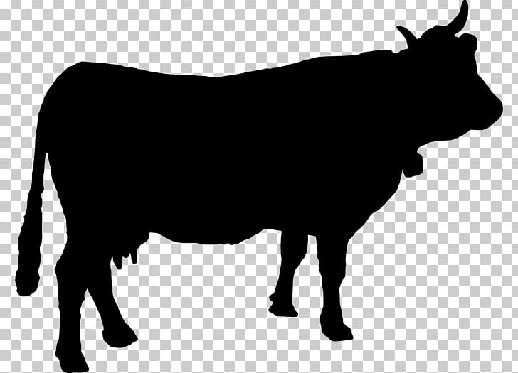 Holstein Friesian Cattle Silhouette PNG, Clipart, Animals, Black And White, Bull, Cattle, Cattle Like Mammal Free PNG Download