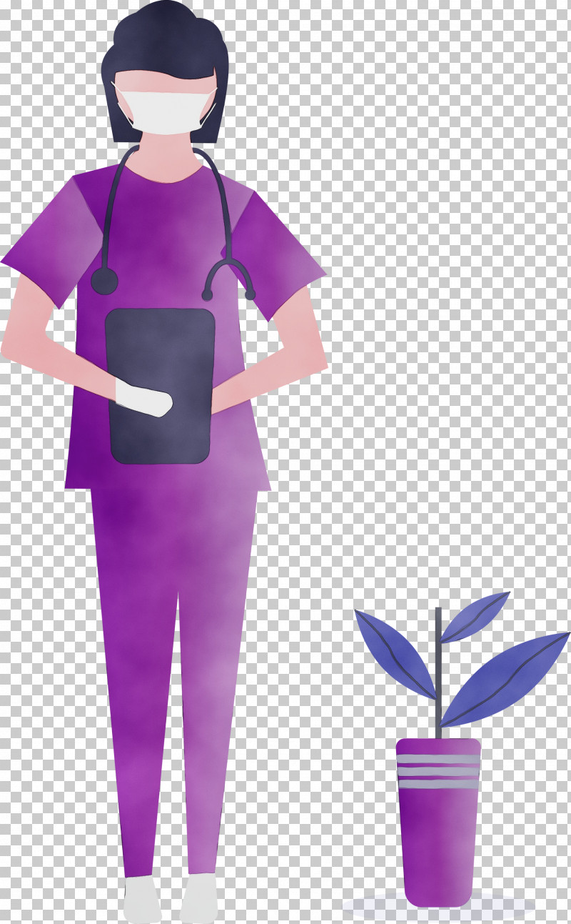 Violet Clothing Purple Costume Neck PNG, Clipart, Clothing, Costume, International Nurses Day, Medical Worker Day, Neck Free PNG Download