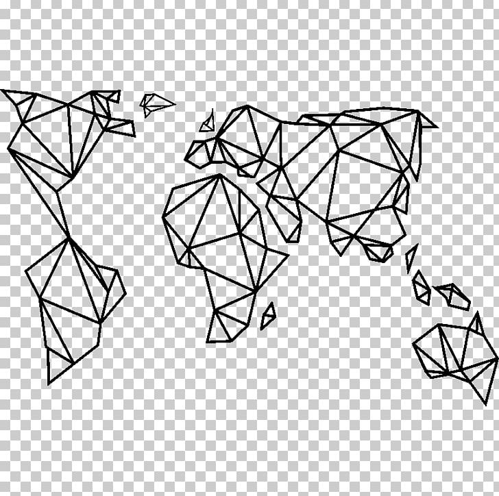 Paper Sticker World Map PNG, Clipart, Angle, Area, Art, Black And White, Decoration Free PNG Download