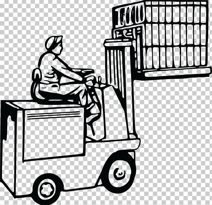 Forklift Computer Icons Truck Png Clipart Arts Automotive Design Black And White Car Cargo Free Png