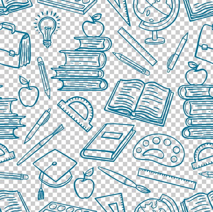 School Supplies Learning Illustration PNG, Clipart, Angle, Area, Art, Auto Part, Black And White Free PNG Download