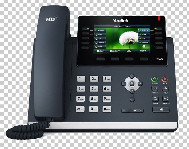 Yealink SIP-T46S VoIP Phone Yealink SIP-T23G Telephone Yealink SIP-T42S PNG, Clipart, Corded Phone, Electronics, Ethernet, Gigabit Ethernet, Internet Free PNG Download