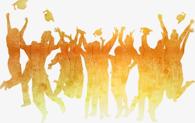 Silhouette Of Cheering Graduates PNG, Clipart, Cheering, Cheering Clipart, Cheering Clipart, Cheering People, Figures Free PNG Download