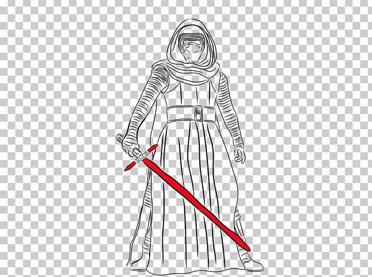 Costume Design Dress Sketch PNG, Clipart, Arm, Artwork, Black And White, Clothing, Cold Weapon Free PNG Download