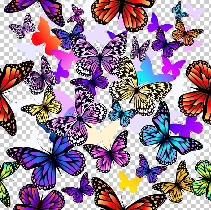 Butterfly Euclidean Pattern PNG, Clipart, Animal, Brush Footed Butterfly, Color, Color Pencil, Color Powder Free PNG Download