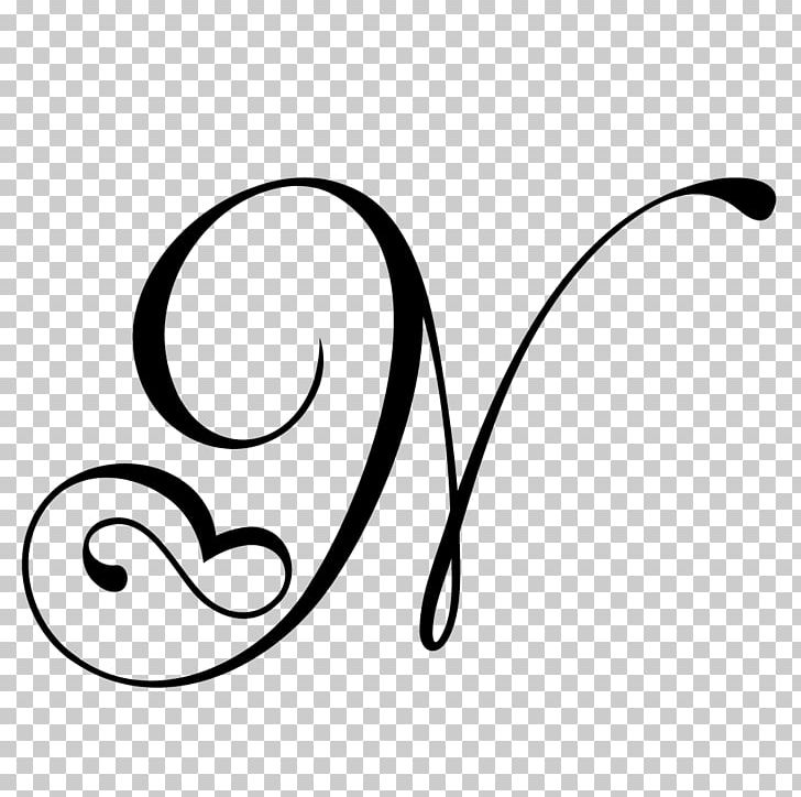 The Letter N In Cursive
