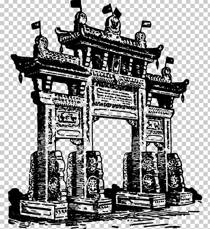 Chinatown Gate San Francisco Paifang Computer Icons PNG, Clipart, Arch, Architecture, Black And White, Building, Chinatown Free PNG Download