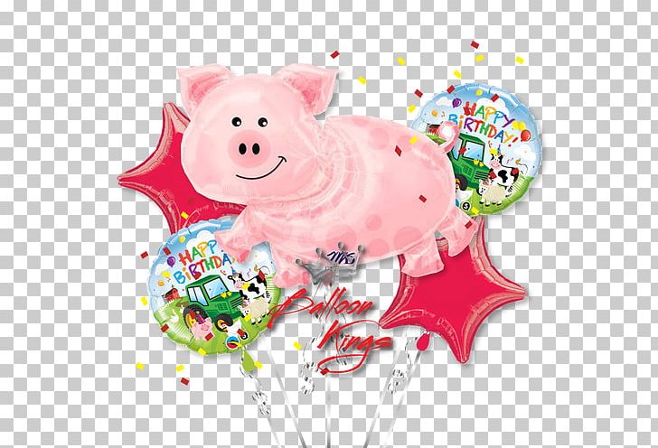 Balloon Pig Birthday Flower Bouquet Helium PNG, Clipart, Animal, Animal Figure, Arrangement, Balloon, Balloon Kings Free PNG Download