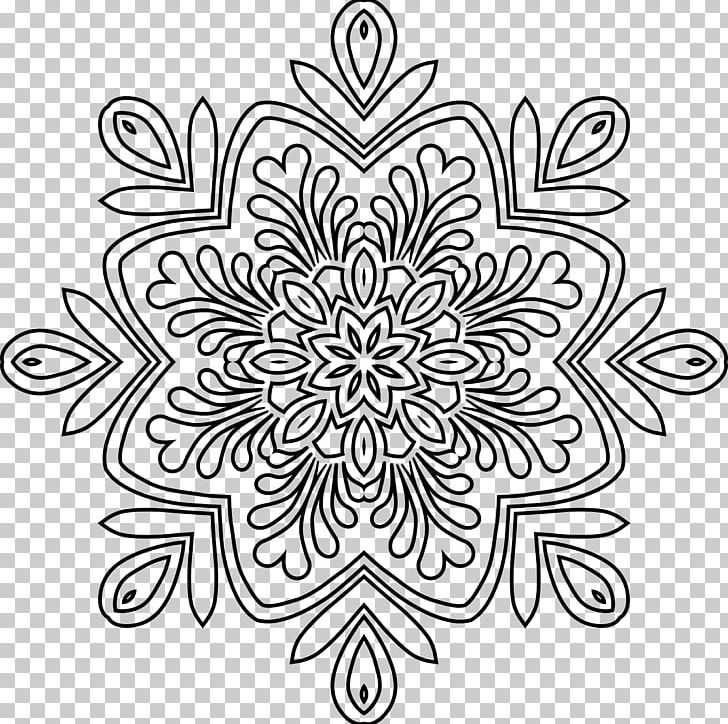 Black And White Ornament Line Art PNG, Clipart, Black, Black And White, Circle, Computer Icons, Drawing Free PNG Download