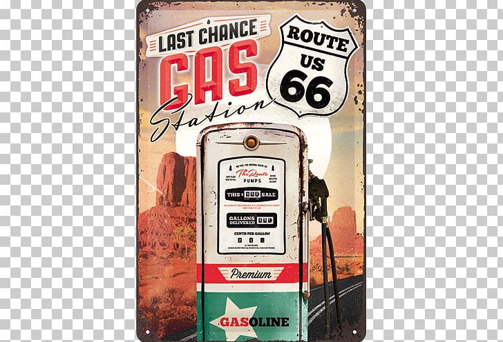 U.S. Route 66 Nostalgic Art Replica 22215 Highways US Route 66 Gas Station Metal Sign 20 X 30 Cm U.S. Route 30 US Numbered Highways PNG, Clipart, Brand, Continental Nostalgic Retro, Highway, Motel, Motorcycle Free PNG Download