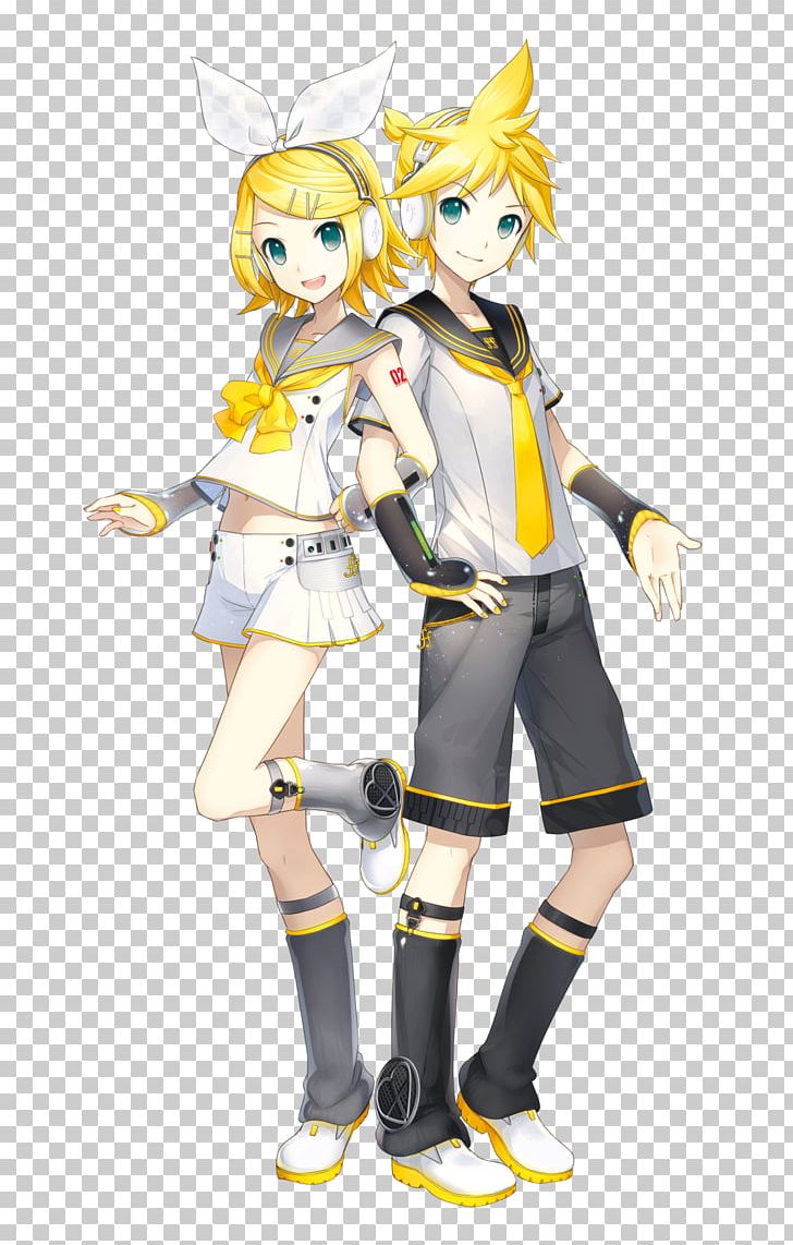 Kagamine Rin Len Vocaloid 4 Hatsune Miku Kaito Png Clipart Action Figure Anime Clothing Costume Fictional