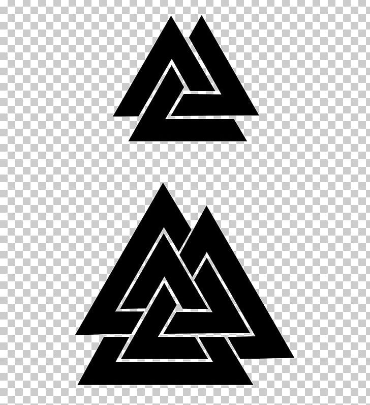 Odin Valknut Heathenry Viking Age Symbol PNG, Clipart, Angle, Area, Black, Black And White, Brand Free PNG Download