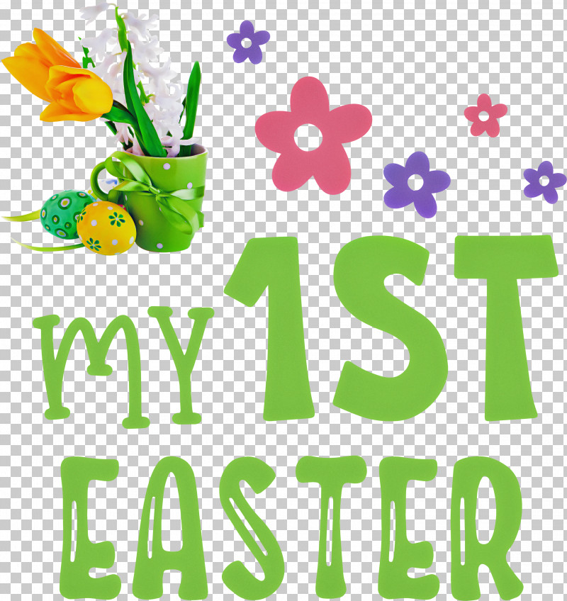 My 1st Easter Happy Easter PNG, Clipart, Floral Design, Green, Happiness, Happy Easter, Line Free PNG Download